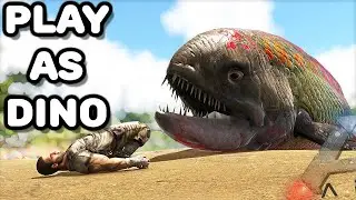 THIS GIANT CRAZY FISH CAN LIVE ON LAND !! | PLAY AS DINO | ARK SURVIVAL EVOLVED