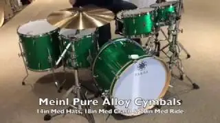 Sakae Trilogy in Green Sparkle at The Drum Shop, Tulsa, OK.