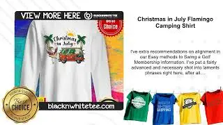 Christmas in July Flamingo Camping Shirt