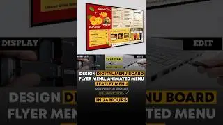 Creative Design Digital Menu Board, Leaflet Menu, Menu Card, Restaurant Menu, Animated Menu,