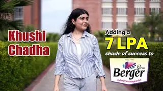 7 LPA Placement at Berger Paints | MBA Success Story of Khushi Chadha | CGC University Mohali