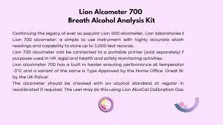 Lion Alcometer 700 Breath Alcohol Analysis Kit