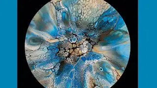 (800) Awesome Bloom Technique, on A Record, Acrylic Paint Pouring, Shelee Art
