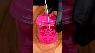 Cutting Starbucks Pink Drink I #asmr #satisfying #oddlysatisfying  #starbucks  #shorts  #asmrsounds