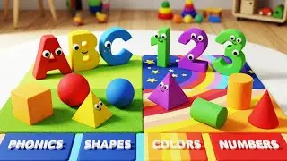 Learn ABC Phonics Shapes Numbers Colors | Preschool Learning activities for 3 year olds at School
