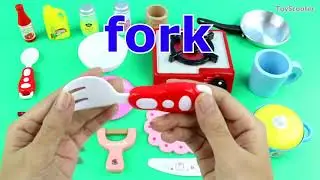 LEARN KITCHEN ITEM NAMES with Toy Play Set &ndash; Educational for Kids & Toddlers