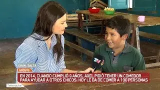 GROSOS: Axel pidió un deseo de cumpleaños, armar un comedor comunitario