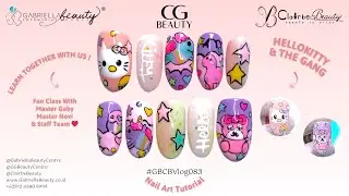 TUTORIAL TEASER NAIL ART HELLOKITTY & THE GANG BY GABRIELLA BEAUTY&reg;