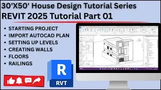 30X50 House Design Tutorial Series | Modelling House In Revit Part 01