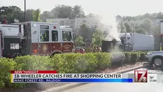 Fire guts tractor-trailer cab at Trader Joe's in Raleigh