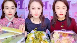Rainbow Ice Eating Sounds | Colorful Crushed Ice ASMR Mukbang #340