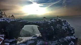 Pravčick&aacute; br&aacute;na , Česk&eacute; &Scaron;v&yacute;carsko - leden 2018 - DJI Mavic Pro