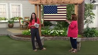 Plow & Hearth Indoor/Outdoor Wooden American Flag Decoration on QVC