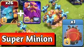 Super Minion Blimp against Th15 base #coc #battle #th15base