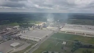 Industrial Plant Aerial Stock Video