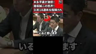 立憲民主党１８連休を指摘されブチギレる！本多平直氏・逢坂誠二の怒声！平井卓也(自由民主党)衆議院 予算委員会 2018年5月28日 #Shorts【龍之介channel（高倉龍之介）】