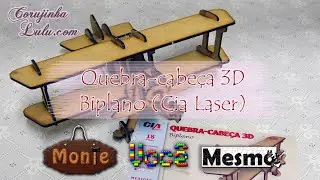 Quebra-cabe&ccedil;a 3D Biplano (Cia Laser) | Biplane Puzzle 3D