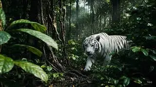 AI-Generated: White Tiger in Sundarbans Rainforest