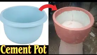 Cement flowerpost | How to make a Cement flowerpost | K2 Crafts