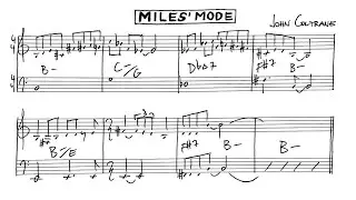 John Coltrane: Miles' Mode [lead sheet]