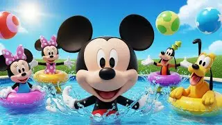 Mickey Mouse and Friends 🏊 Pool Adventure | 3D Cartoon for Kids