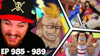 One Piece Episode 985, 986, 987, 988, 989 Reaction - MARCO JOINS THE FIGHT