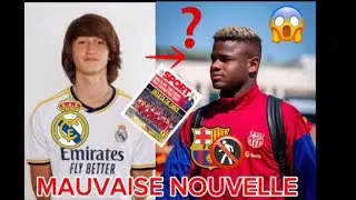 BARCA ACCEPTER OFFRE DE 10M&euro; POUR M FAYE REAL MADRID MARTINEZ ABSENT 6/7M FRANCE 3FOIS FACE