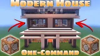 How To Spawn | Modern House |Using Command Block | In Minecraft PE