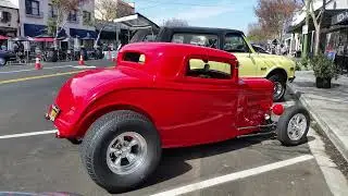 1932 Ford Highboy Red Chopped Top Trick Halibrand Quick Change Rear End Chrome American Graffiti 32