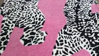 RUGYFY Climbing leopard Handmade Wool Rugs ( Pink Colour) #amazonrug #rugfromamazon #handmaderugs