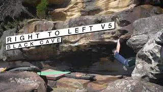 Bouldering: Right to Left (V5) at Black Cave, Sydney