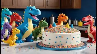 Pat a Cake Dino Bake | Fun Dinosaur Baking Song for Kids | Sing Along Nursery Rhyme