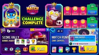 Solo Challenge Bombs Away + Rainbow Score Rally 2615p/ 20 players Zany Zappers + Shared Energy