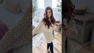 Crochet a Lace Stitch Cardigan in only 2 Pieces! Watch the tutorial #crochetcardigan #springcrochet