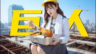 女巨人吃200斤鸡腿，馋哭了工地所有人！