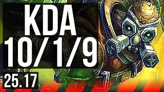 SINGED vs IRELIA (TOP) | 10/1/9, 6 solo kills, Dominating | EUW Master | 25.17