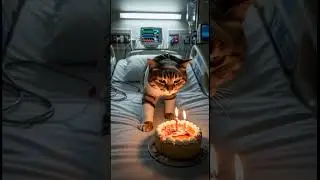 Our Sweet Cat's Hospital Birthday: A Story of Resilience 🥺   #cutecat #viralcats #sad