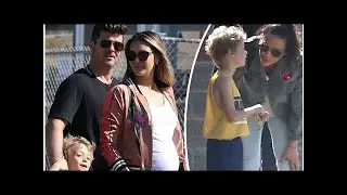 Robin Thicke and Paula Patton reunite for son's basketball game