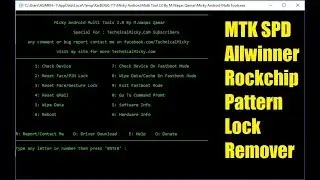 MTK SPD Allwinner Rockchip Pattern Lock Remover Tool