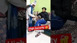 High Security 🔐 Comedy Video #husbandwife #ytshorts #funny #comedy #security #browsefeatures #fun