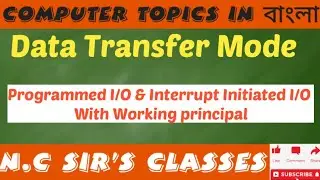 What is Mode of Data Transfer?/Types of data transfer/Programmed I/O/ Interrupt Initiated I/O