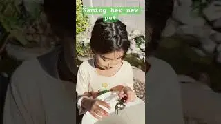 Got her new pets from our garden pond #aeevlogs #garden #growingup #pond