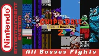 [Nintendo NES] Chip 'n Dale Rescue Rangers 2 (1993) - All Bosses Fights