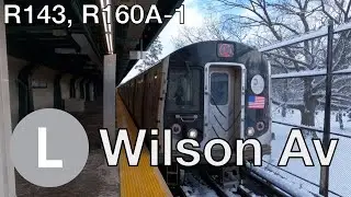 4K⁶⁰ L Train action at Wilson Av in the Snow