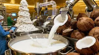 Inside a Modern Coconut Processing Line - How Premium Coconut Milk Is Made (Full Process)