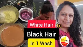 ಬಿಳಿ ಕೂದಲನ್ನು ಕಪ್ಪು ಮಾಡುವ ಸುಲಭ ವಿಧಾನ || White Hair to Black Hair Naturally || Organic Hair Colour
