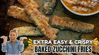 Crispiest Baked Zucchini Fries 𑗅 Healthy, Low Carb, Gluten-Free Recipe