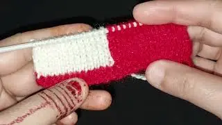 Join two colour in knitting 