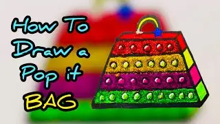 How to draw & coloring glitter pop it bag | pop it toy drawing | how to draw easy for kids | Diy