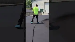 Commercial Parking Lot Sealcoating #shorts #short #asphalt #satisfying